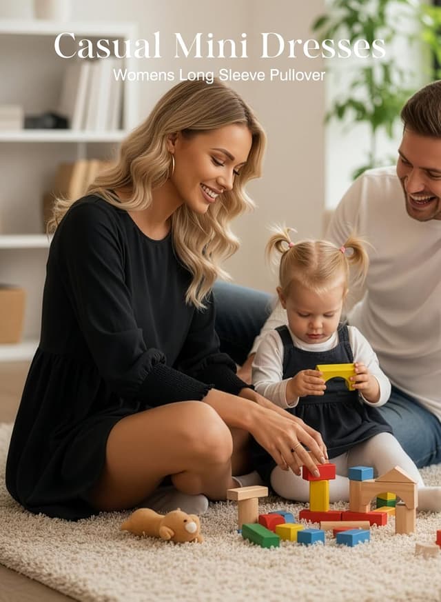 Thumbnail 6 de Dokotoo Women’s Casual Tunic Dress (Empire Waist, Short Sleeve Babydoll Style)