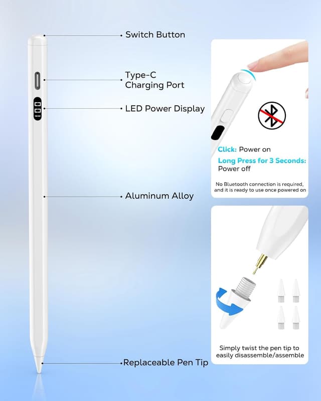 Thumbnail 6 de MoKo Stylus Pen iPad stylus 30 min