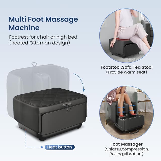 Thumbnail 1 de COMFIER FSA Foot and Calf Massager 19.6" ottoman