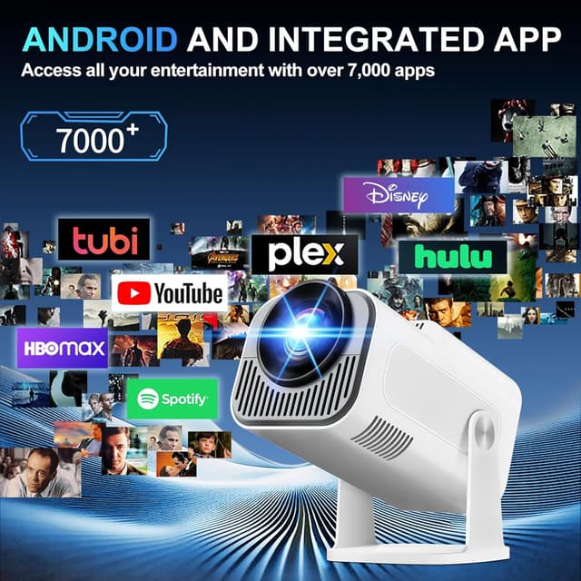 Detalle 2 de Nonete Mini Projector 4K (1080P Full HD) Portable Projector with WiFi 6 & Bluetooth 5.2