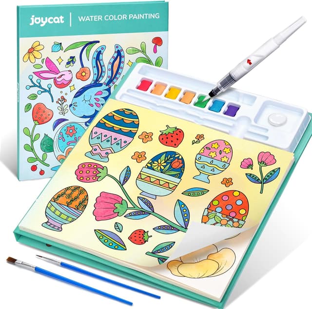 Detalle de JoyCat Paint with Water Water Colouring Books Set for Toddlers (Easter theme) – Light Green