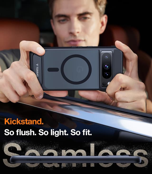 Detalle de TORRAS Magnetic & Stand Case for Google Pixel 8 Pro (MagSafe fit) with Built-In Kickstand