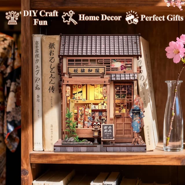 Thumbnail 1 de CUTEBEE Book Nook Kit Sakura O Kimono Shop