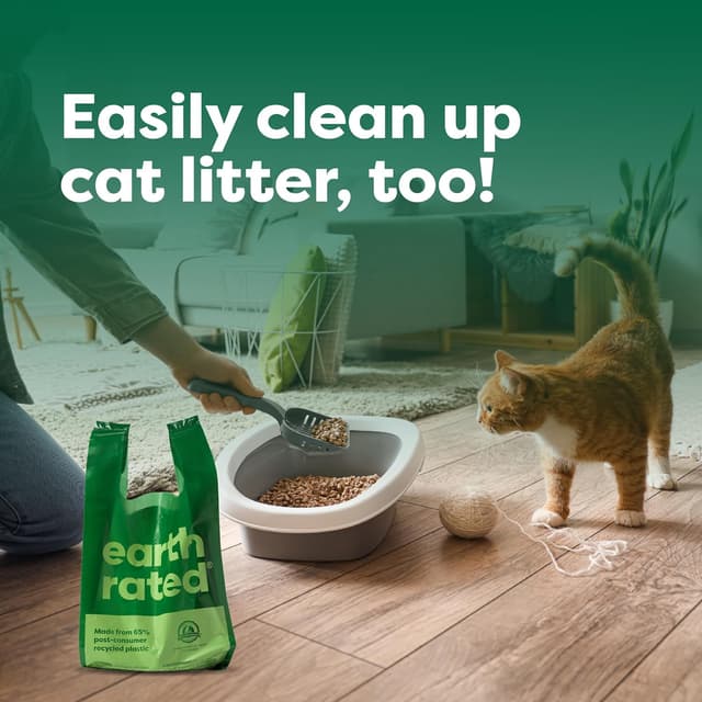 Detalle 2 de Earth Rated Dog Poo Bags with Handles (Lavender Scent), 120 Bags – Leakproof & easy tie