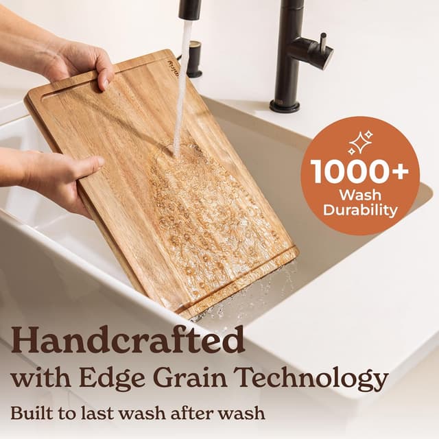 Thumbnail 5 de SMIRLY Wood Cutting Board Set, Bamboo/Acacia 3 Pack 🪵