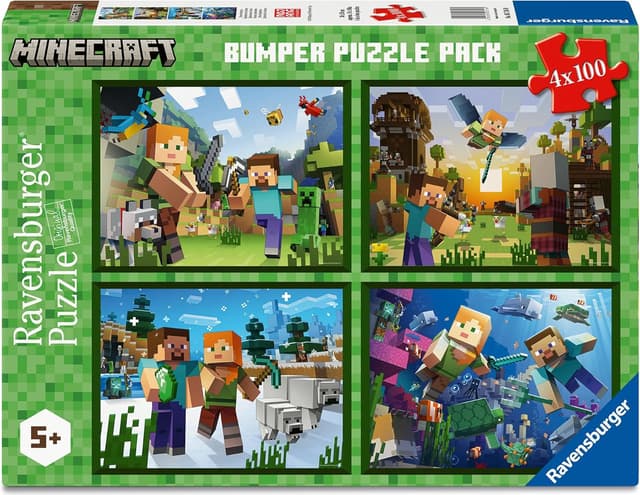 Detalle de Ravensburger Kinderpuzzle Biome erforschen 4x100 Teile