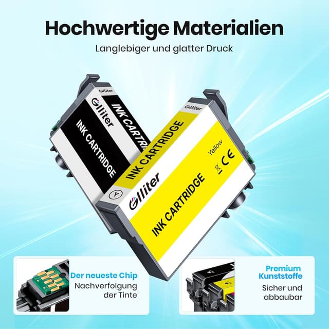 Detalle 2 de Glliter 604 XL Druckerpatronen kompatibel zu Epson 604XL (10er-Pack) für Expression Home & Workforce