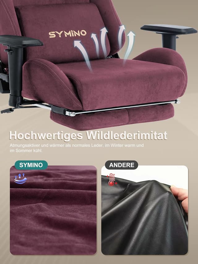 Thumbnail 5 de Symino Gaming Stuhl ergonomisch 90–150°