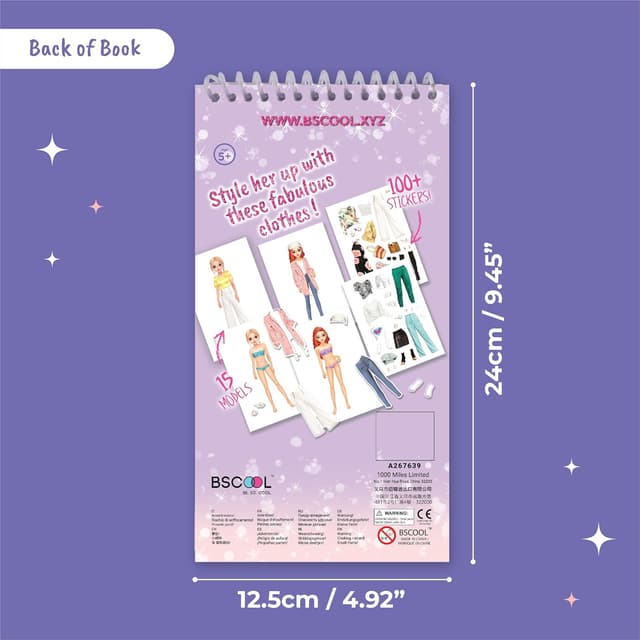 Detalle 2 de BSCOOL Sticker Dress Up Kids Fashion Book