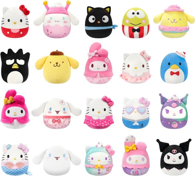 Detalle 2 de Squishmallows Original Sanrio “Hello Kitty and Friends” 5in Mystery 3-Pack (Official Jazwares Plush)
