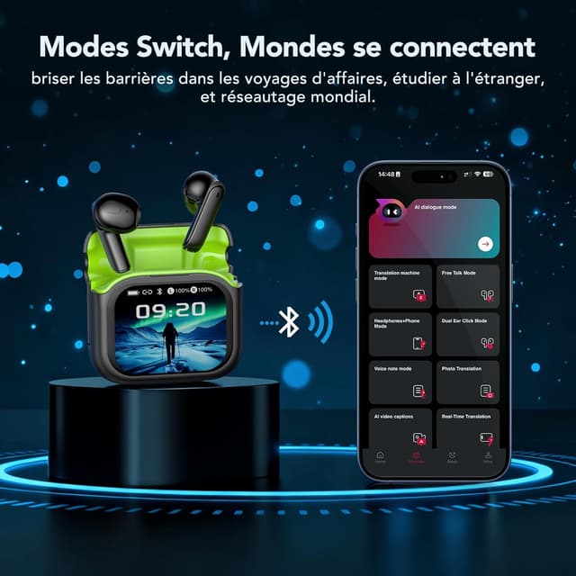 Thumbnail 3 de MS103 AI écouteur traducteur 135 langues