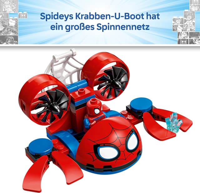 Detalle 2 de LEGO Marvel Spidey und seine Super-Freunde 11207 Unterwasserfahrzeuge mit 3 U-Booten und 3 Minifiguren