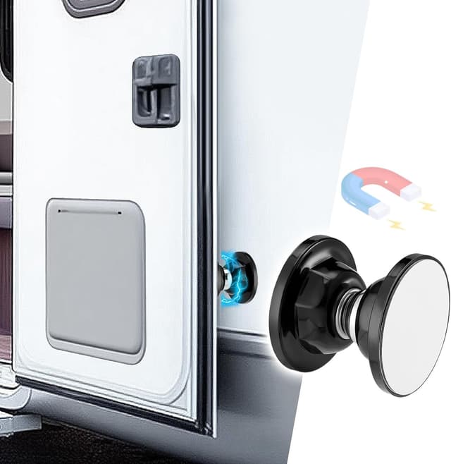 Detalle de RV Magnetic Door Catch Kit (with Adhesive Tape & Screws) — Camper Trailer Door Holder, 1 Pack