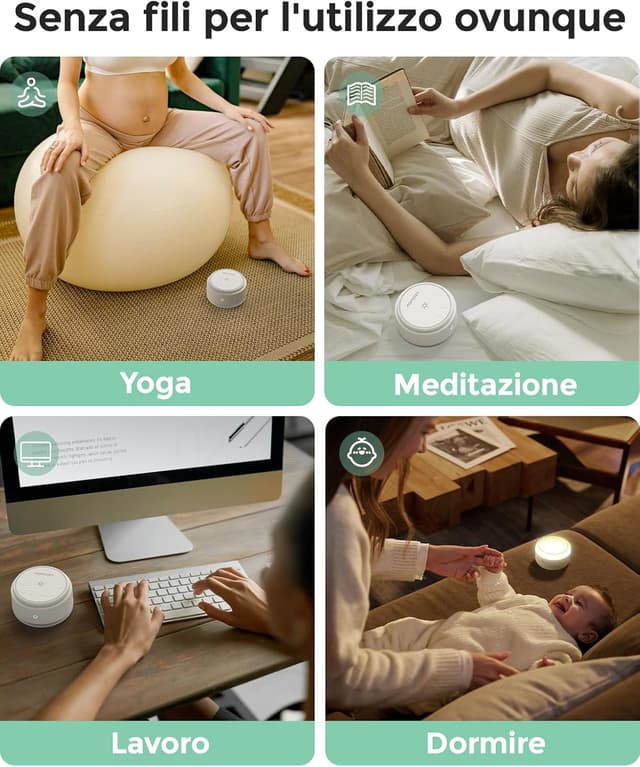 Thumbnail 6 de Momcozy Sound Machine con 20 suoni rilassanti e luce touch regolabile