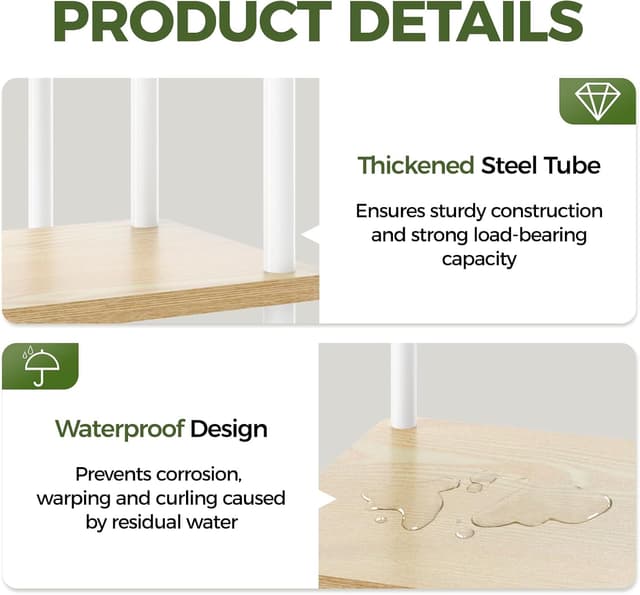 Detalle 1 de Bamworld corner plant stand 5-tier, 38.7in