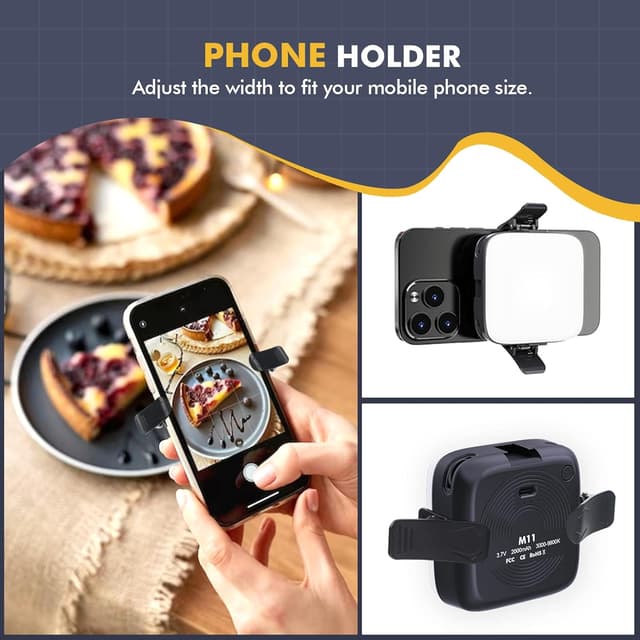 Thumbnail 5 de 64 LEDs Selfie Light 2000mAh clip-on