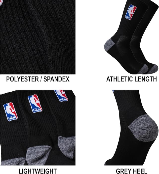 Thumbnail 5 de Ultra Game NBA Cushioned Crew Socks 6-Pack