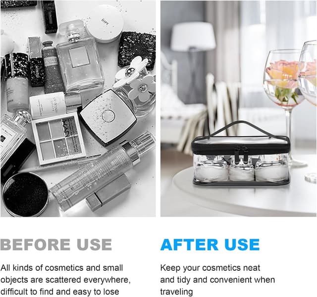 Thumbnail 4 de Aucuu Sac Maquillage Transparent Étanche 2 en 1 TSA