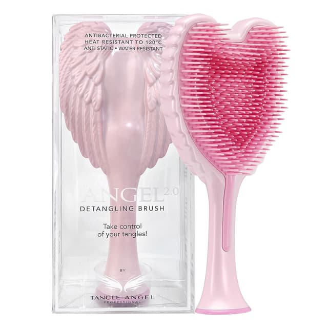 Detalle de Tangle Angel Detangling Hair Brush (Anti-Static Angel Wing Brush) — Gloss Pink