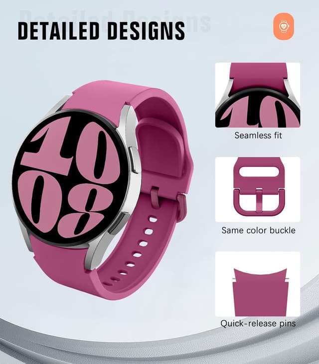 Thumbnail 4 de MoKo No Gap Strap 20mm silicone for Galaxy Watch
