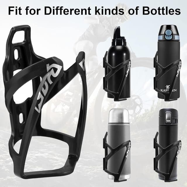 Detalle de Kapsuen Bike Bottle Holder with 700ml Water Bottle (BPA-free, leak proof) with bottle cage