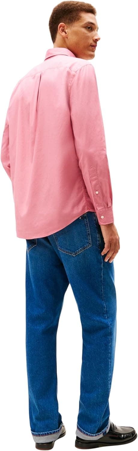 Detalle 2 de Tommy Hilfiger Uomo Camicia Flex Poplin Solid Regular Fit