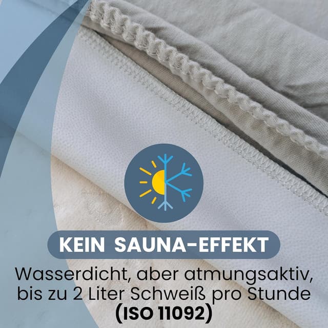 Detalle 2 de Bisoo Spannbettlaken 55x90 wasserdicht