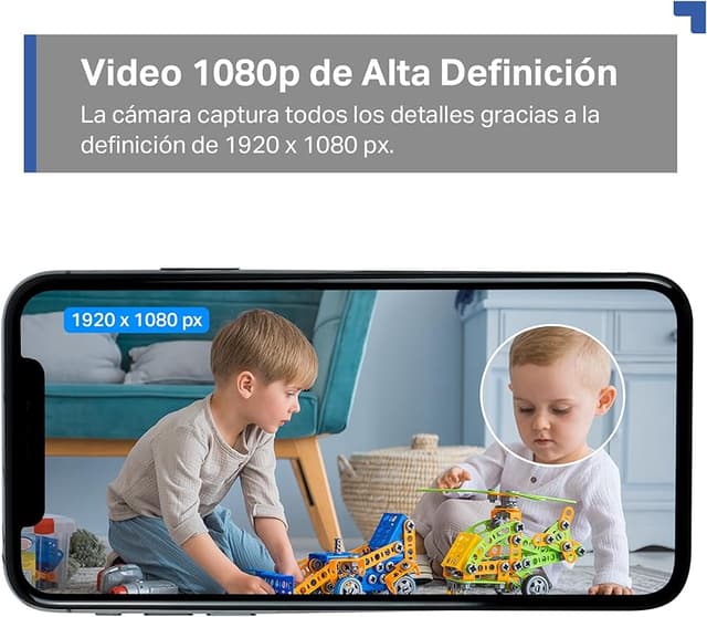 Detalle de Tapo Cámara Wi-Fi Interior 1080P para Bebés y Mascotas 📹