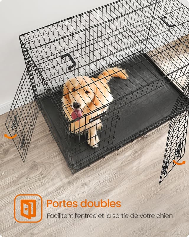 Detalle de Feandrea PPD48H Cage chien XXL 122×74,5×80,5 cm