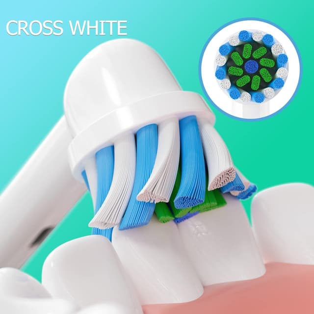 Thumbnail 2 de Aufsteckbürsten für Braun Oral-B Elektrozahnbürsten – WENS Cross, 12er-Pack (kompatibel u. a. Pro/ Vitality)