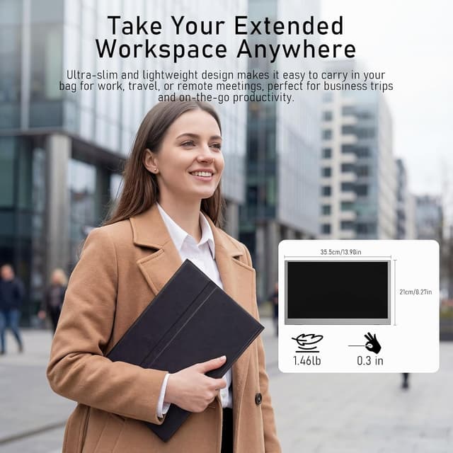 Thumbnail 6 de Xyvolve Portable Monitor 15.6 inch FHD (1080P) IPS with Anti-Glare, USB-C & Mini HDMI