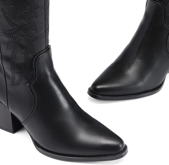 Thumbnail 4 de DREAM PAIRS Womens Cowboy Boots 3-inch heel