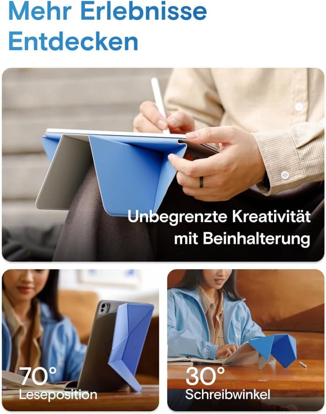 Thumbnail 6 de MOFT Dynamic Folio Hülle für 11" iPad Pro (M4 2024/M5 2025) – schlanke Magnet-Hülle mit Ständer, Auto Wake/Sleep, Cement