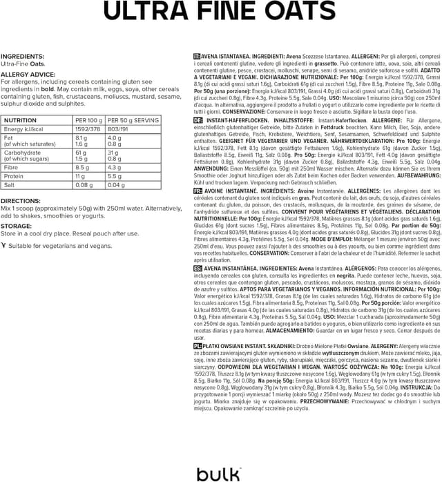 Thumbnail 5 de Bulk Ultra Fine Scottish Oats 1kg avena 🥣