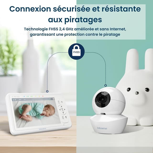 Thumbnail 3 de Babysense Moniteur HD 5" 2 caméras