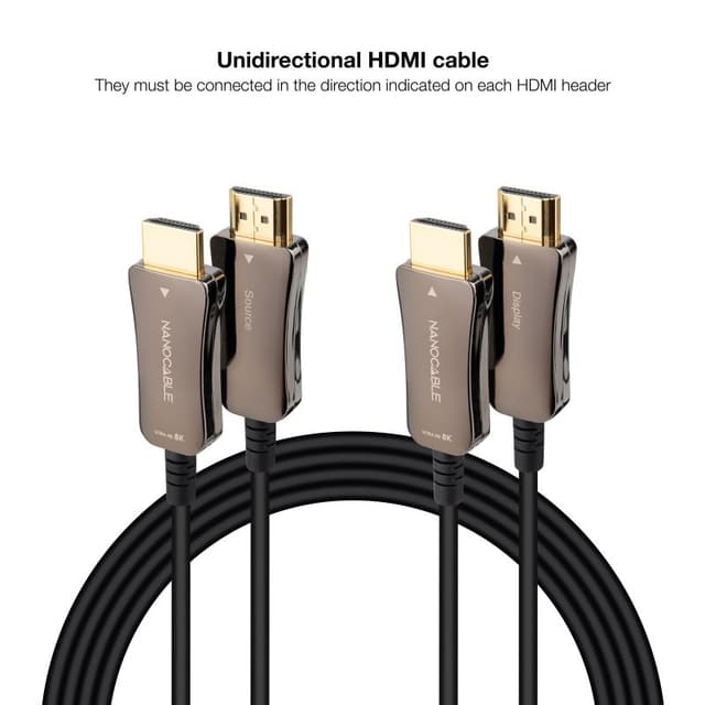 Detalle 2 de Nanocable Cable HDMI 2.1 AOC 20 m Negro