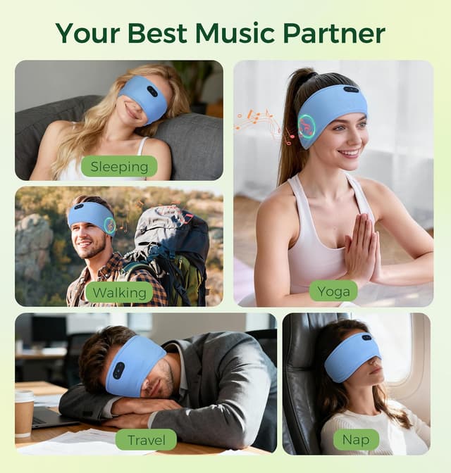 Thumbnail 6 de MUSICOZY Sleep Headphones Bluetooth headband with ultra-thin speakers for side sleepers