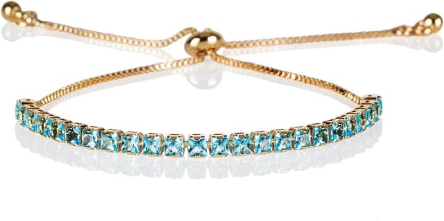 Detalle de ZAVANA Bracciale regolabile da donna e ragazza con zirconi in taglio princess