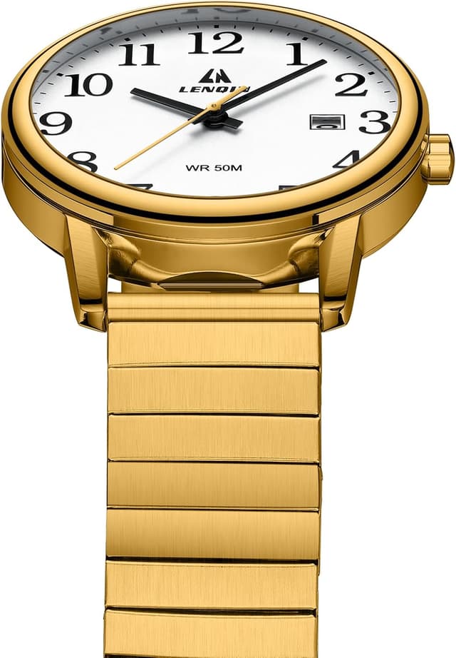 Detalle 2 de Herren Analog Quarzuhr 38 mm wasserdicht