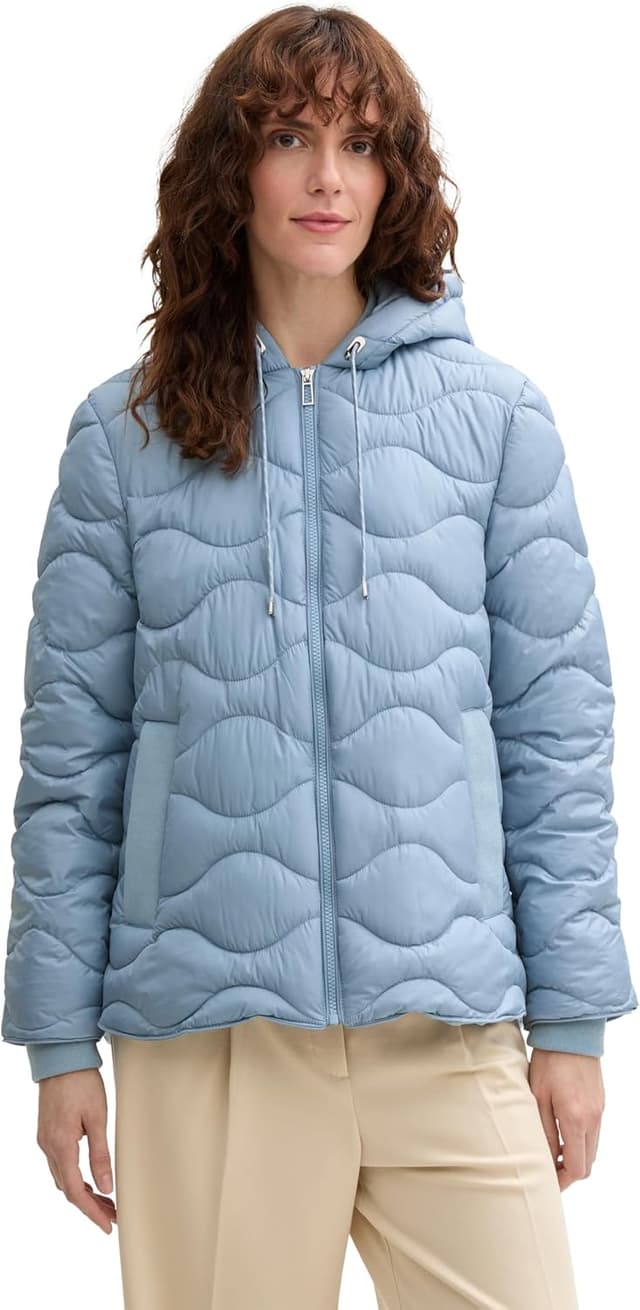 Detalle de TOM TAILOR 1044399 Giacca Donna trapuntata ibrida con cappuccio