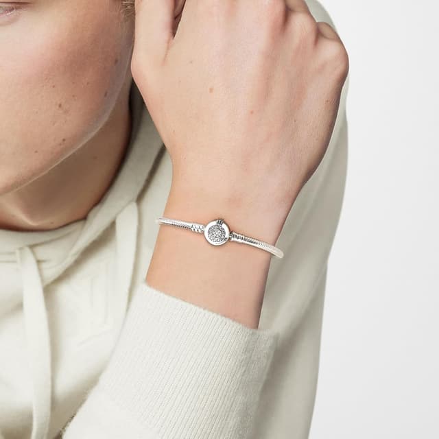 Detalle de Ruaidhra Sterling Silber 925 Charm-Armband für Damen mit Kronenverschluss