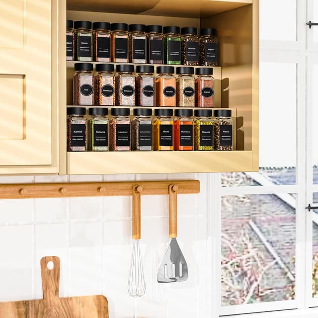 Detalle 2 de DIFULI Gewürzgläser Set mit 24 Gläsern