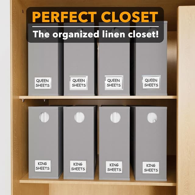 Thumbnail 4 de SpaceAid 8 Pack Sheet Organizer for Linens