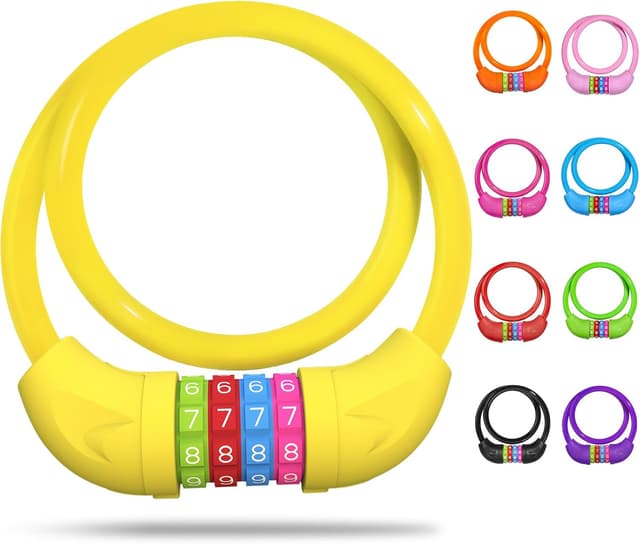 Detalle de Fahrradzahlen-Schloss 4-stellig für Kinder 650 mm