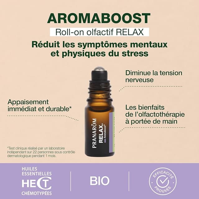 Thumbnail 1 de PRANAROM Aromaboost Relax Bio 🌿 - Roll-On Antiestrés 5ml