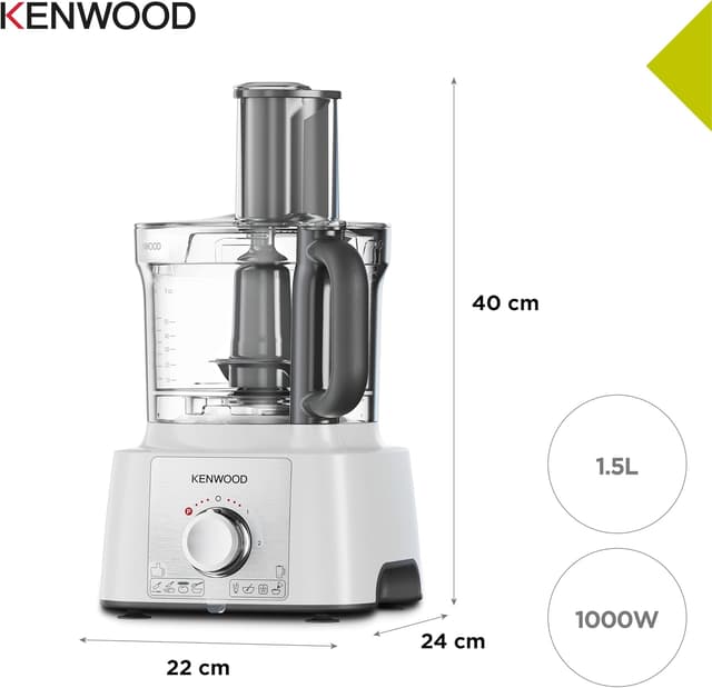 Detalle de Kenwood MultiPro Express FDP65.450WH Robot da Cucina con ciotola da 3 L, 1000 W e accessori