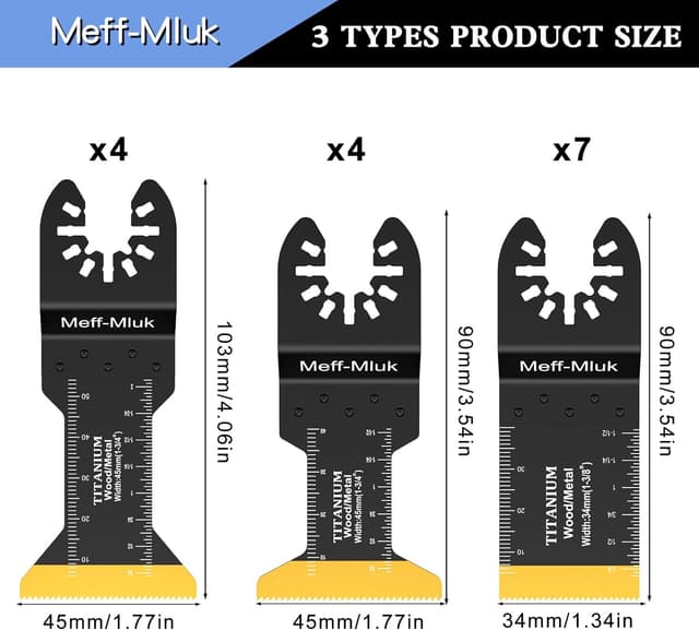 Detalle 2 de Meff-Mluk Titanium oscillating blades 15 pcs