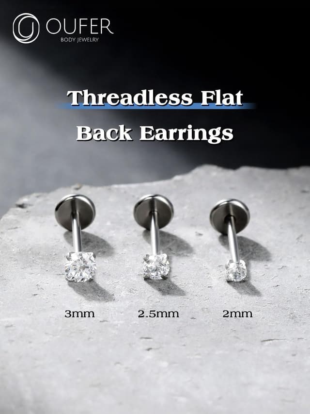 Thumbnail 4 de OUFER piercing naso 18/20G 3 pezzi