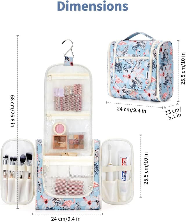 Thumbnail 5 de Narwey Travel Large Hanging Toiletry Wash Bag 11x10in