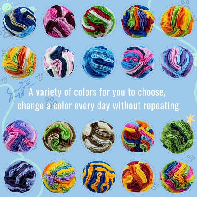 Thumbnail 6 de Larimuer Pet Snuffle Ball (15cm) – puzzle snuffing interactive dog ball for treat training & enrichment